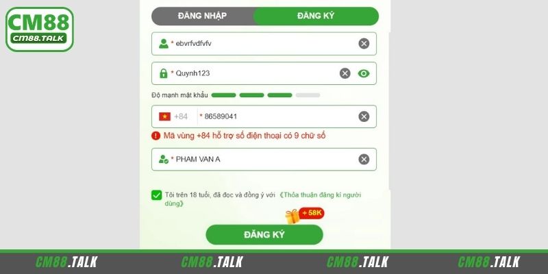 Chi tiết cách đăng ký CM88 nhanh chóng