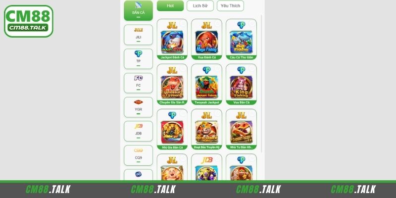 Tổng hợp game bắn cá đình đám tại CM88